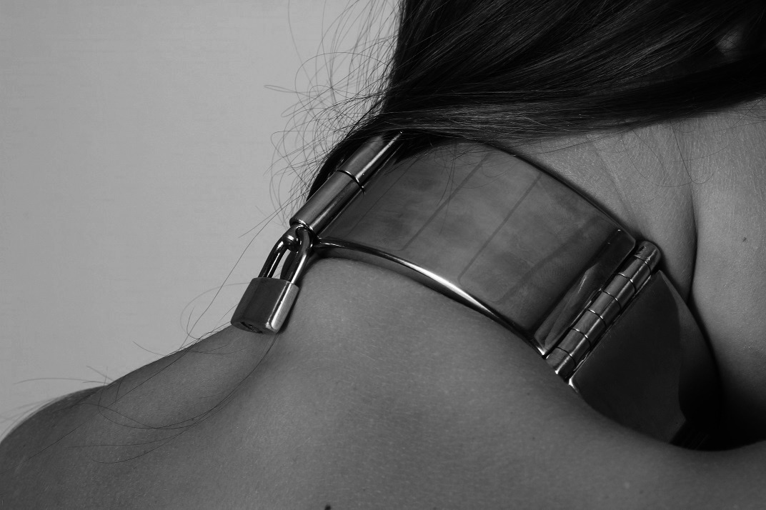 Bdsm bronze slave collar